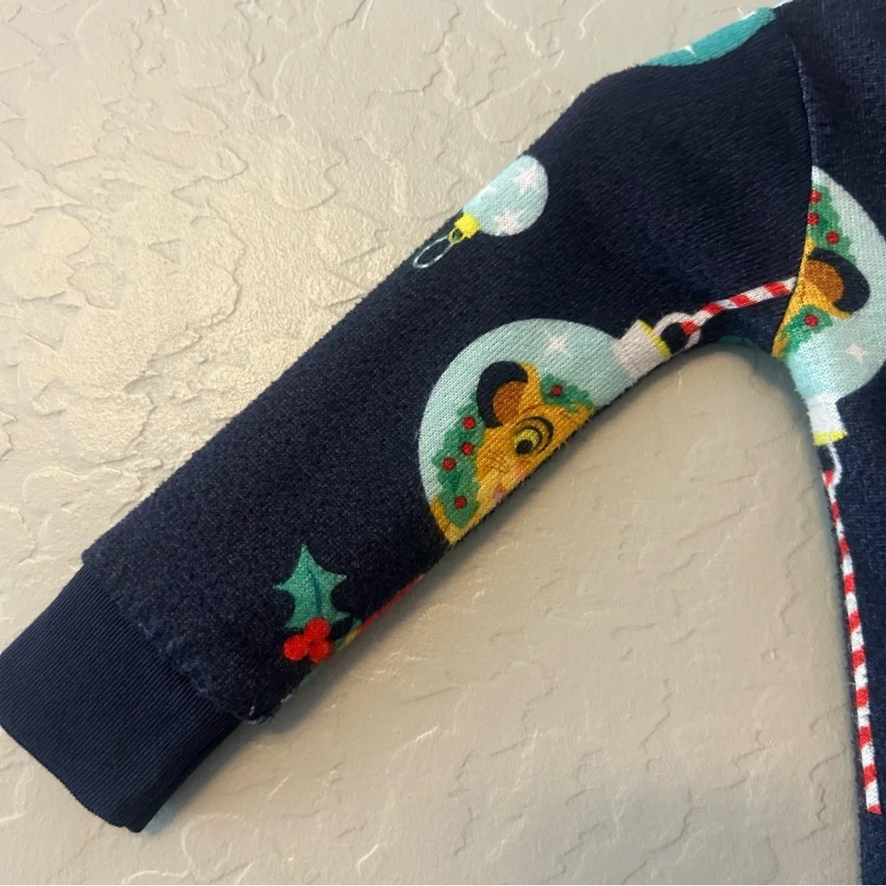 ⭐️Disney 100 Christmas ornament character print footie pajamas size 6-9 months